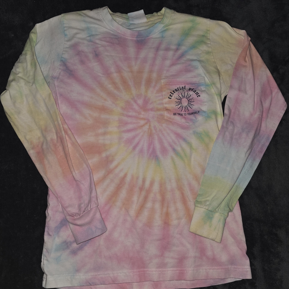 Celestial Vibes Tie-Dye Long Sleeve Tee